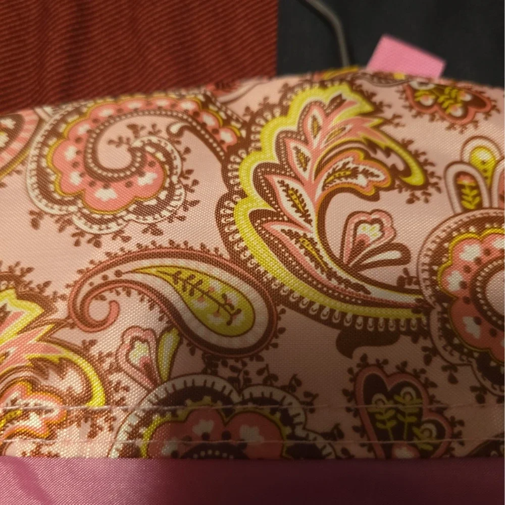 Vintage Hanging Tri-Coastal Design Jewelry Organizer Pink Paisley 66 Pockets